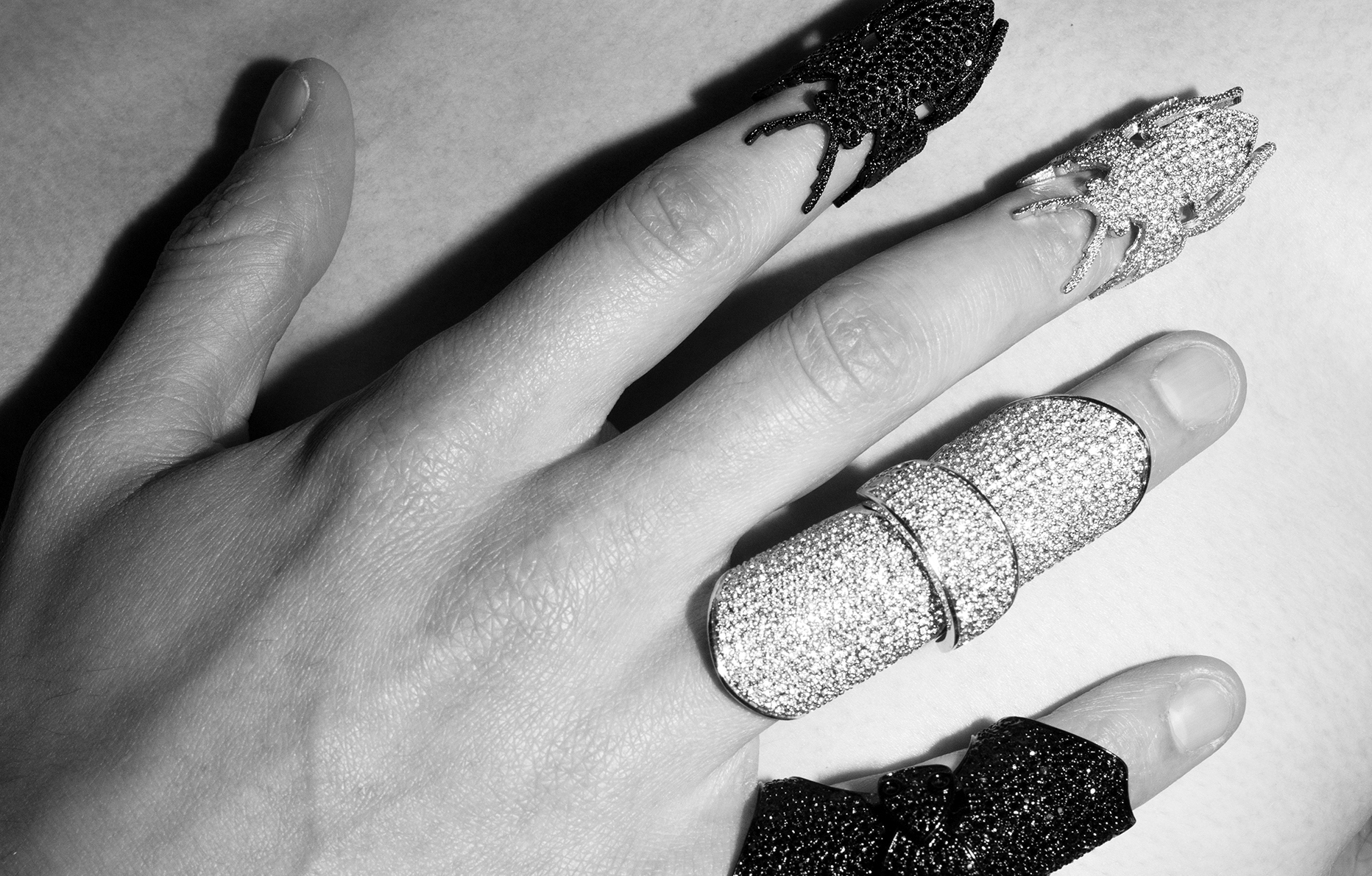 Bagues articulées Dior homme Hedi Slimane